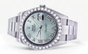 Rolex Datejust II Watch | 41 MM | Custom Light Blue Diamond Roman Dial | Oyster Band