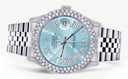 Womens Rolex Datejust Watch 16200 | 36Mm | Light Blue Roman Numeral Dial | Two Row 4.25 Carat Bezel | Jubilee Band