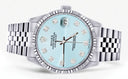 Mens Rolex Datejust Watch 16200  | 36Mm | Light Blue Dial | Jubilee Band