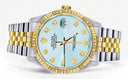 Womens Rolex Datejust Watch 16233 Two Tone | 36Mm | Light Blue Dial | Fluted Bezel | Jubilee Band