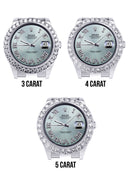 Rolex Datejust II Watch | 41 MM | Custom Light Blue Diamond Roman Dial | Oyster Band