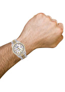 Iced Out Rolex Datejust 36 MM | Two Tone | 10 Carats of Diamonds | Mother of Pearl Diamond Dial