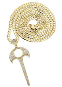 10K Yellow Gold Chain & Cz Pendant | Appx. 17 Grams