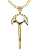 10K Yellow Gold Chain & Cz Pendant | Appx. 17 Grams
