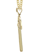 10K Yellow Gold Chain & Cz Pendant | Appx. 17 Grams