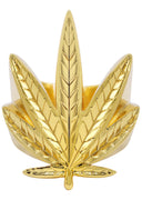 Gold Plated Marihuana Leaf Ring | 14 Grams