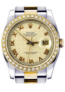 Diamond Rolex Datejust | 18K Yellow Gold | 36 Mm