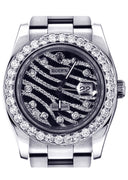 Diamond Rolex Datejust 2 | Stainless Steel | Custom Diamond Zebra Dial | 41 Mm | 5.75 Carats