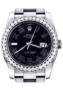 Diamond Rolex Datejust 2 | Stainless Steel | Black Roman Numeral Dial | 41 MM