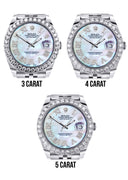 Rolex Datejust II Watch | 41 MM | Custom Mother of Pearl Roman Diamond Dial | Jubilee Band