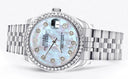 Diamond Rolex Watch | Diamond Bezel | 31MM | Mother of Pearl Diamond Dial | Jubilee Band
