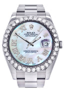 Rolex Datejust II Watch | 41 MM | Custom Pearl Roman Dial | Oyster Band