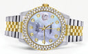 Diamond Gold Rolex Watch For Women 16233 | 36Mm | Mother of Pearl Dial | Two Row 4.25 Carat Bezel | Jubilee Band