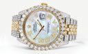 Diamond Iced Out Rolex Datejust 41 | 25 Carats Of Diamonds | Mother of Pearl Dial | Two Tone | Jubilee Band