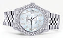 Mens Rolex Datejust Watch 16200 | 36Mm | Mother of Pearl Arabic Diamond Dial | Two Row 4.25 Carat Bezel | Jubilee Band