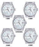 Diamond Mens Rolex Datejust Watch 16200 | 36Mm | Mother of Pearl Arabic Diamond Dial | Jubilee Band