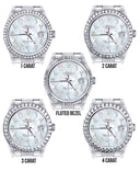 Diamond Mens Rolex Datejust Watch 16200 | 36Mm | Mother of Pearl Arabic Diamond Dial | Oyster Band