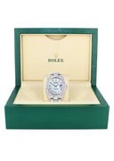 Womens Diamond Iced Out Rolex Datejust 41 | 25 Carats Of Diamonds | Mother of Pearl Dial | Two Row | Oyster Band