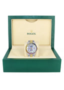 Diamond Gold Rolex Watch For Men 16233 | 36Mm | Rainbow Sapphire Bezel | Mother Of Pearl Dial | Jubilee Band