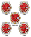 Womens Rolex Datejust Watch 16233 for Men  | 36Mm | Diamond Red Roman Dial | Jubilee Band