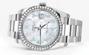 New Style | Rolex Datejust Watch | 36Mm | Mother Of Pearl Arabic Diamond Dial | Oyster Band