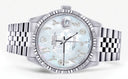 Mens Rolex Datejust Watch 16200  | 36Mm | Mother of Pearl Arabic Dial | Jubilee Band