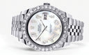Rolex Datejust II Watch | 41 MM | Custom Mother of Pearl Arabic Diamond Dial | Jubilee Band