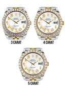 Rolex Datejust II Watch | 41 MM | 18K Yellow Gold & Stainless Steel | Custom Mother of Pearl Arabic Dial | Jubilee Band