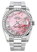 New Style | Rolex Datejust Watch | 36Mm | Pink Mother Of Pearl Roman Dial | Oyster Band