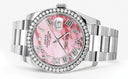 New Style | Rolex Datejust Watch | 36Mm | Pink Mother Of Pearl Roman Dial | Oyster Band