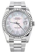 New Style | Rolex Datejust Watch | 36Mm | Mother Of Pearl Roman Dial | Oyster Band