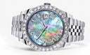 Rolex Datejust II Watch | 41 MM | Custom Dark Mother of Pearl Roman Diamond Dial | Jubilee Band