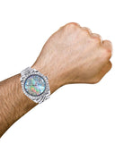 Rolex Datejust II Watch | 41 MM | Custom Dark Mother of Pearl Roman Diamond Dial | Jubilee Band