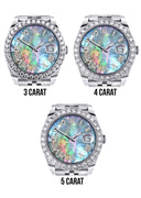Rolex Datejust II Watch | 41 MM | Custom Dark Mother of Pearl Roman Diamond Dial | Jubilee Band