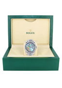 Rolex Datejust II Watch | 41 MM | Custom Dark Mother of Pearl Roman Diamond Dial | Jubilee Band
