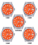 Mens Rolex Datejust  Watch 16200 | 36Mm | Orange Dial | Jubilee Band