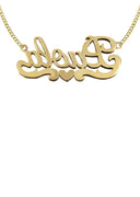 14K Ladies Heart Name Plate Necklace | Appx. 7.9 Grams