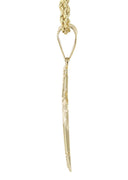 10K Yellow Gold Rope Chain & Nugget Cross Pendant | Appx. 13.5 Grams