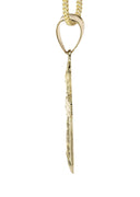 10K Yellow Gold Franco Chain & Nugget Cross Pendant | Appx. 12.7 Grams