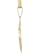 10K Yellow Gold Cuban Chain & Nugget Cross Pendant | Appx. 15.2 Grams