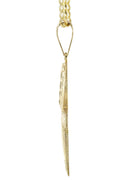 10K Yellow Gold Cuban Chain & Diamond Cut Ankh Pendant | Appx. 16.3 Grams