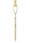 10K Yellow Gold Cuban Chain & Nugget Cross Pendant | Appx. 13.7 Grams