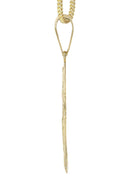 10K Yellow Gold Franco Chain & Nugget Cross Pendant | Appx. 14.3 Grams
