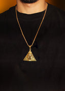Mens Gold Plated Franco Chain & Pharaoh Pendant | Appx. 21 Grams