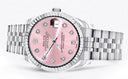 Diamond Rolex Watch | Fluted Bezel | 31MM | Pink Diamond Dial | Jubilee Band