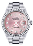 Mens Rolex Datejust Watch 16200  | 36Mm | Pink Dial | Oyster Band