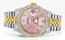 Diamond Gold Rolex Watch For Women 16233 | 36Mm | Custom Rose Dial | Two Row 4.25 Carat Bezel | Jubilee Band