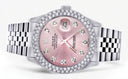 Mens Rolex Datejust Watch 16200 | 36Mm | Rose Dial | Two Row 4.25 Carat Bezel | Jubilee Band