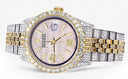 Iced Out Rolex Datejust 36 MM | Two Tone | 10 Carats of Diamonds | Pink Diamond Dial