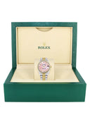 Diamond Gold Rolex Watch | Diamond Bezel | 31MM | Pink Mother Of Pearl Dial | Jubilee Band